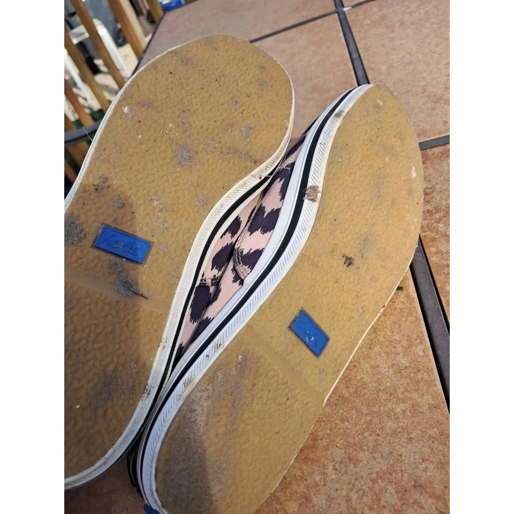Kate Spade Keds - Champion Leopard Satin Shoes Sneakers Sz8